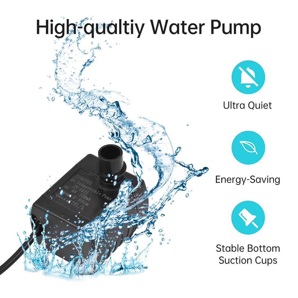 Solar Water Pump Kit Solar Fountain Pump for Bird Bath with 3W 5V Solar Panel 7 Nozzles Max. Water