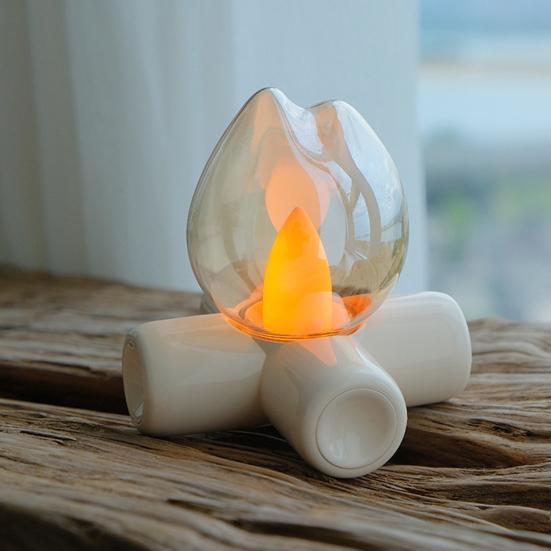 Реалистичная лампа-пламя, настольная лампа с эффектом мерцающего огня, USB-ночник для костра, настольная лампа в винтажном стиле для декора спальни