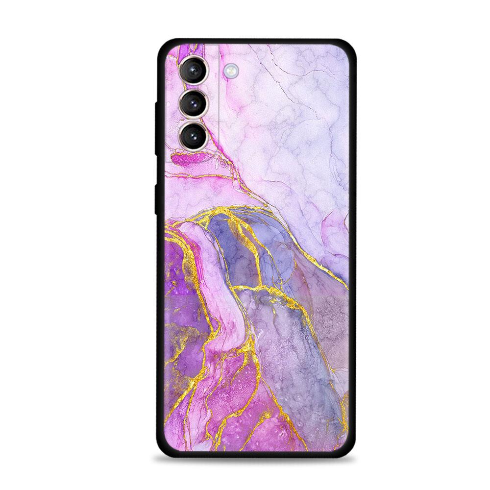 Чехол для Samsung Galaxy S22 S21 S20 Ultra Fe S10 S9 S8 Plus S10e Note 20ultra 10plus, чехол Beauty Marble Gold Texture Quicksan