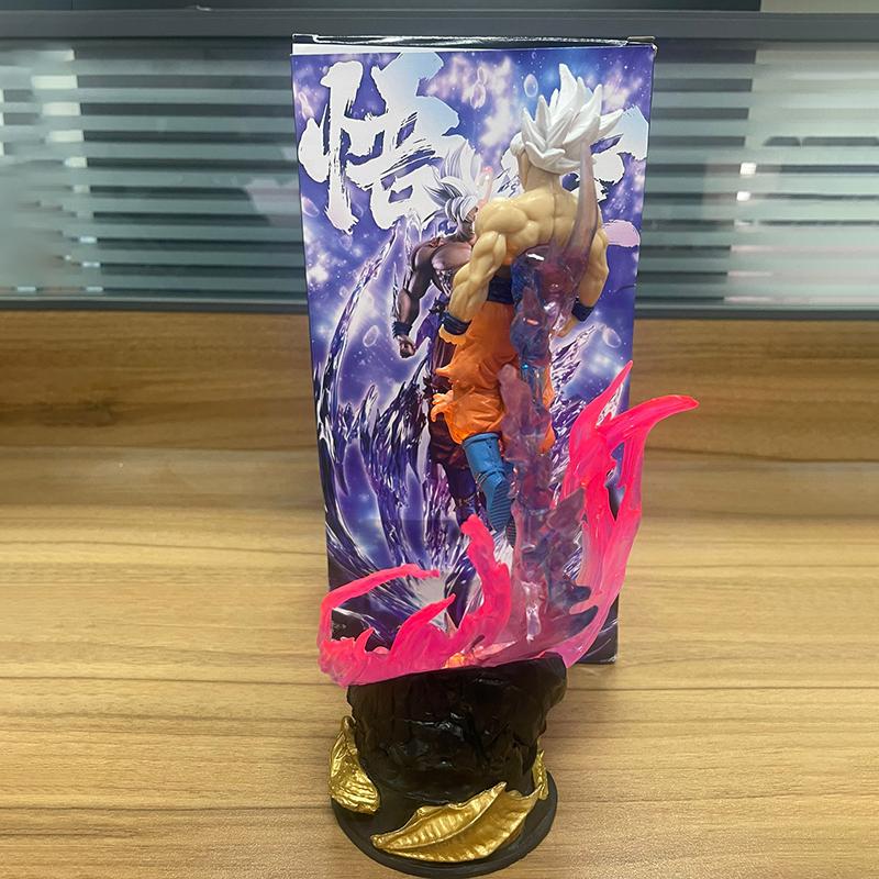 25 см Фигурка Аниме Dragon Ball Сон Гоку Ультра Инстинкт Супер Сайян Статуэтка Коллекционная Модель Игрушка Украшение Для Фанатов ПВХ для Круглого Сенсорного Сжатия
