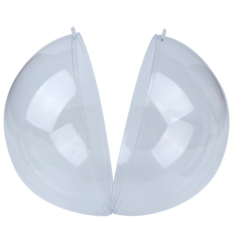 Plastic Round Ball Christmas Clear Bauble Ornament Gift Present Xmas Tree New