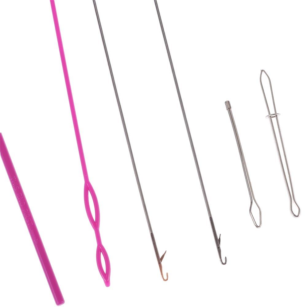 Metal Sewing Loop Kit Blue Metal Tweezers Loop Turner Tool  Flexible Drawstring Threader