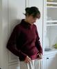 ODER [Set]_Ribbed Pullover+Neck Warmer-Wine