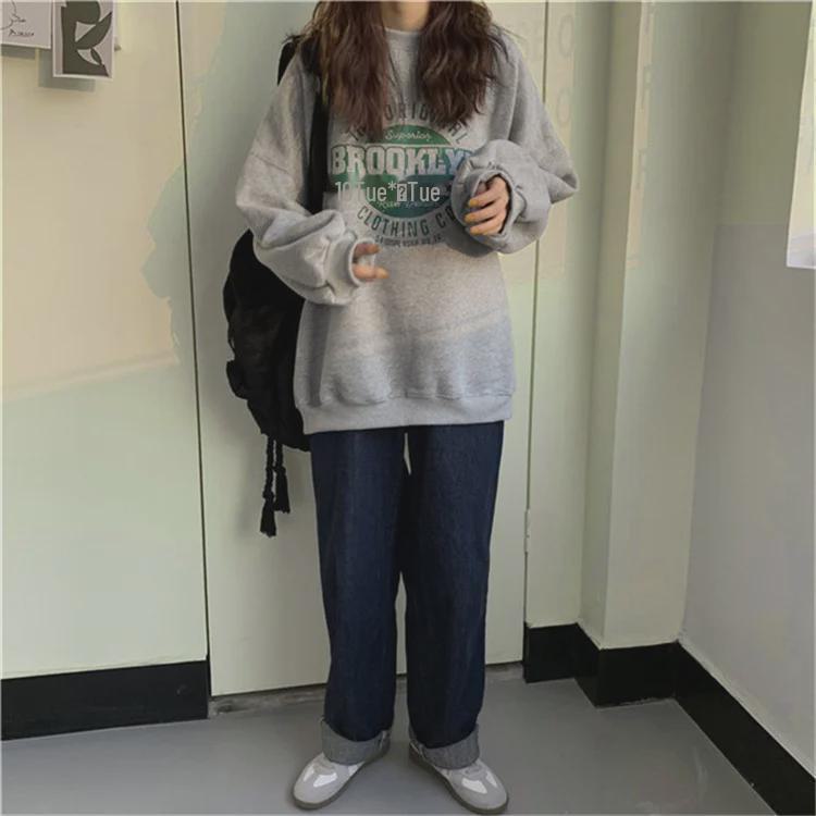 Women's Autumn Thin Sweatshirt: Harajuku Style Loose Fit, 2023 Edition