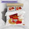 Poland Football Printed Bedding 3 Piece Set Cozy Breathable Bed Cover Set as Housewarming Holiday Gift