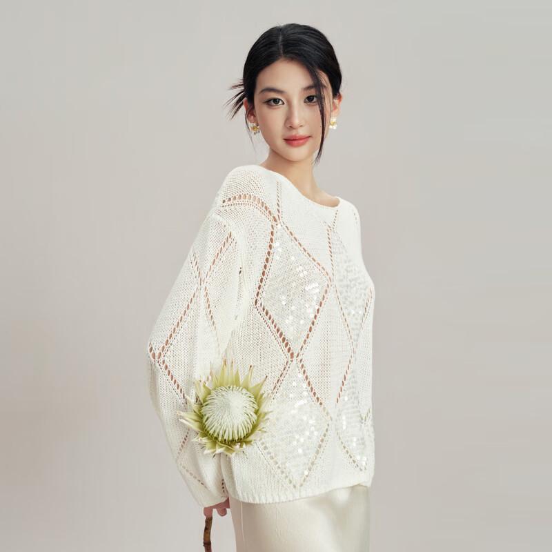 Qiusbui Yiren 2025 Autumn Simple Round Neck Knit Top