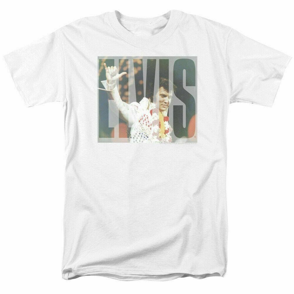 26 Elvis Presley Aloha Knockout T Shirt Licensed Rock N Roll Music Band Tee White Unisex T-Shirt