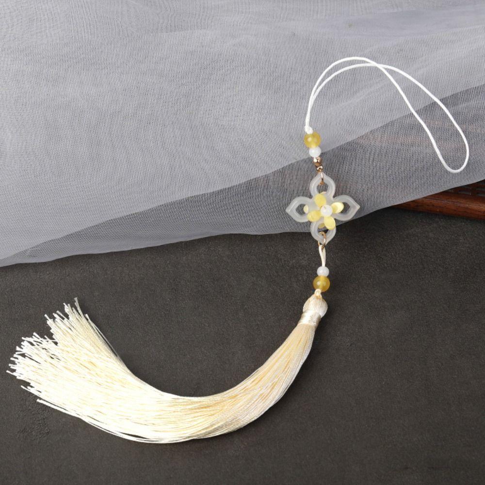 Imitation Jade Hanging Imitation Jade Lotus Pendant Jewelry Accessories Beads Hanfu Tassel Pendant Chinese Hanfu Accessories