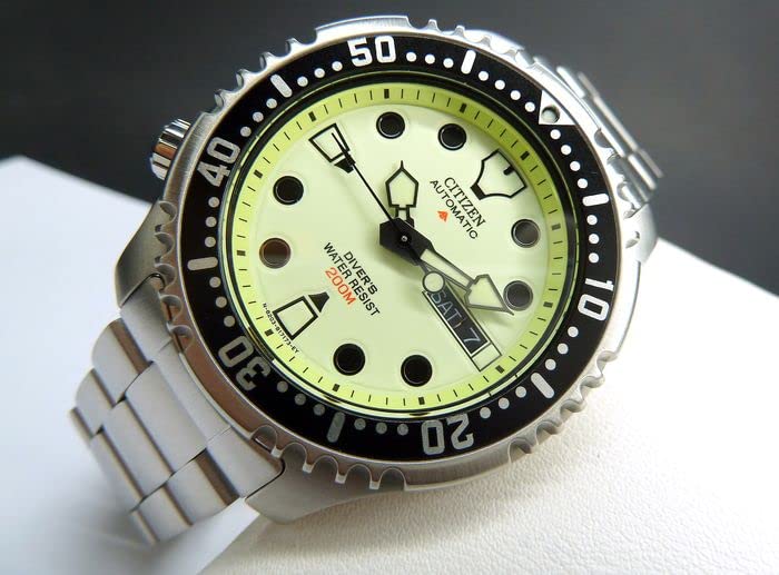 CITIZEN PROMASTER Automatic 200m Water Fully Stainless Steel Model NY0040-50W Diver's Watch, Resistant, Men's Watch, Luminous,