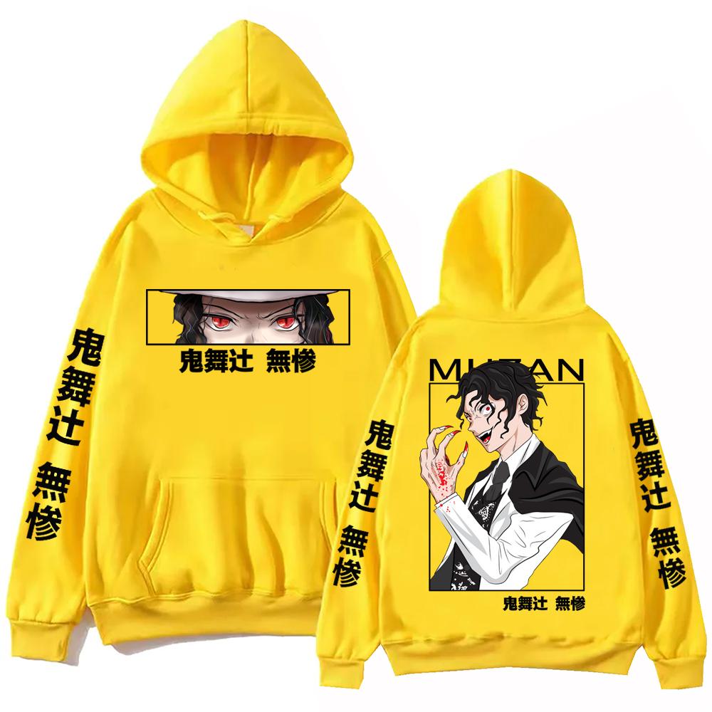 Аниме Клинок, рассекающий демонов Мудзан Кибуцудзи Толстовка Харадзюку Хип-хоп Пуловер Топы Толстовка Подарок