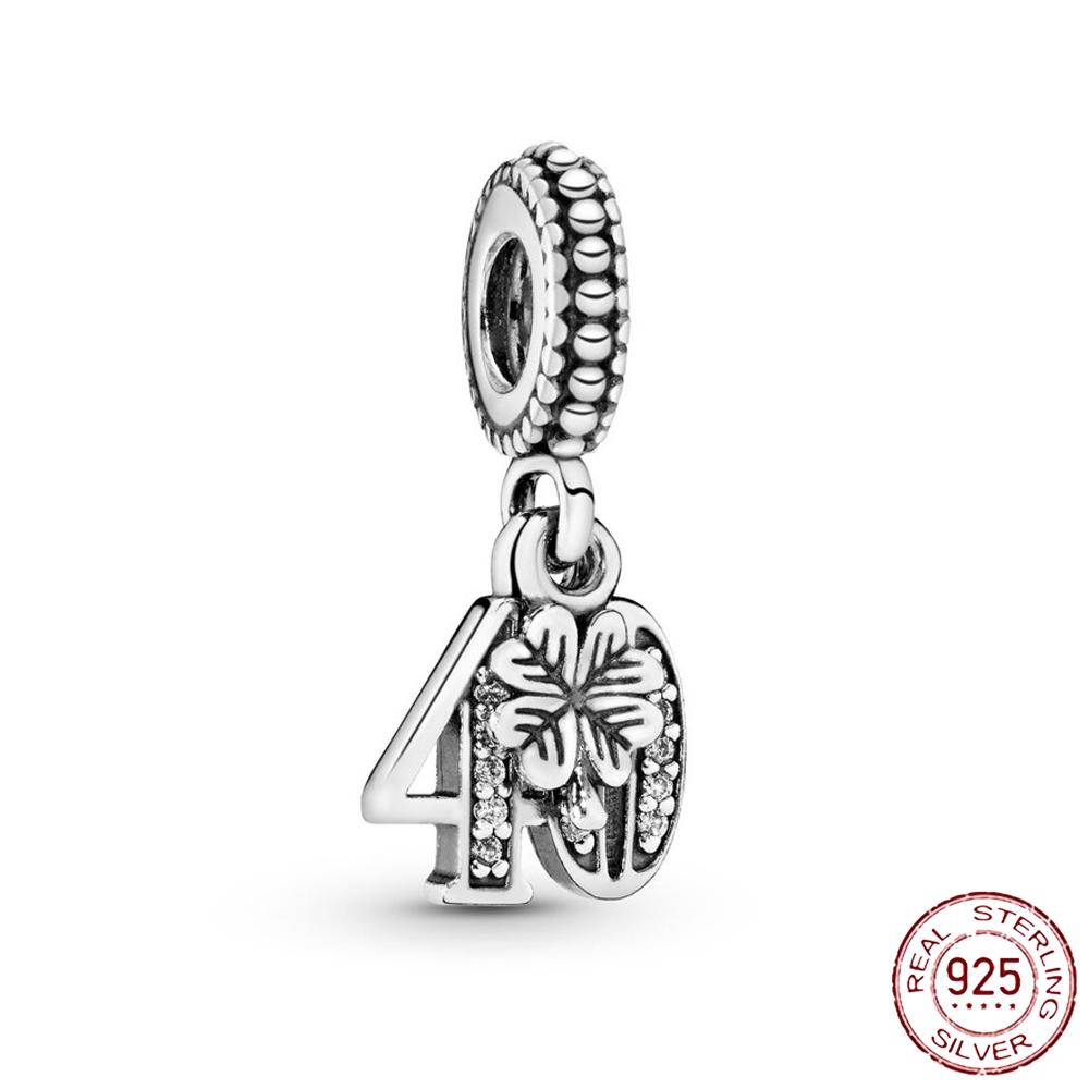 Стерлингового Серебра 925 пробы, милые животные, цифровая подвеска-подвеска, подходит для оригинального модного браслета-подвески для женщин, DIY модное изготовление ювелирных изделий