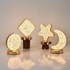 Metal LED Lights Acrylic Desk Lamp New Star Moon Light Bedroom