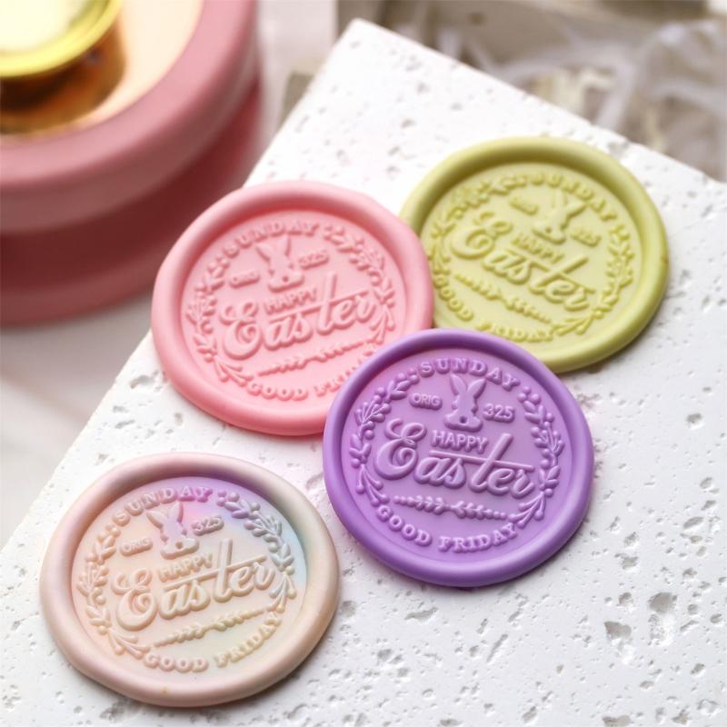Easter Pattern Wax Stamp Head Replacement for Sealing Envelope Invitation Gift Cards Easter Greeting Card