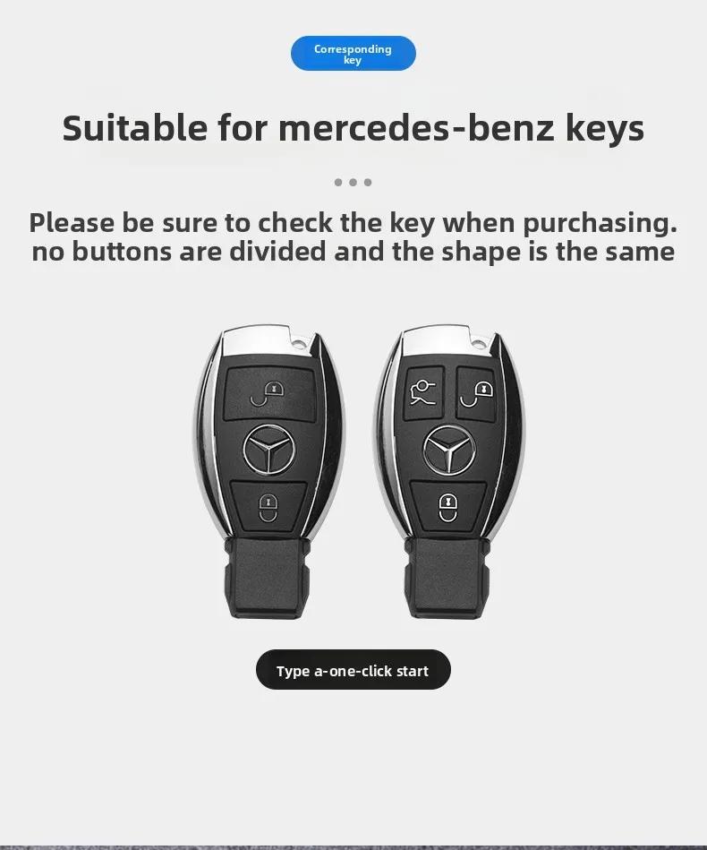 TGM3 Car Key Case Cover Shell Fob For Mercedes Benz W205 W213 W204 W176 W212 W177 GLC CLA AMG A B C E S G Class Accessories