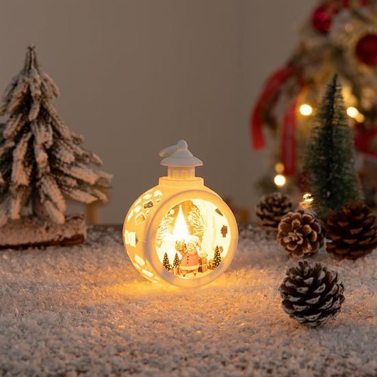 Yousheng Рождественский винтажный ночник на батарейках светодиодный фонарь-свеча загорается Санта-Клаус снеговик лампа настольное украшение для украшения домашней вечеринки
