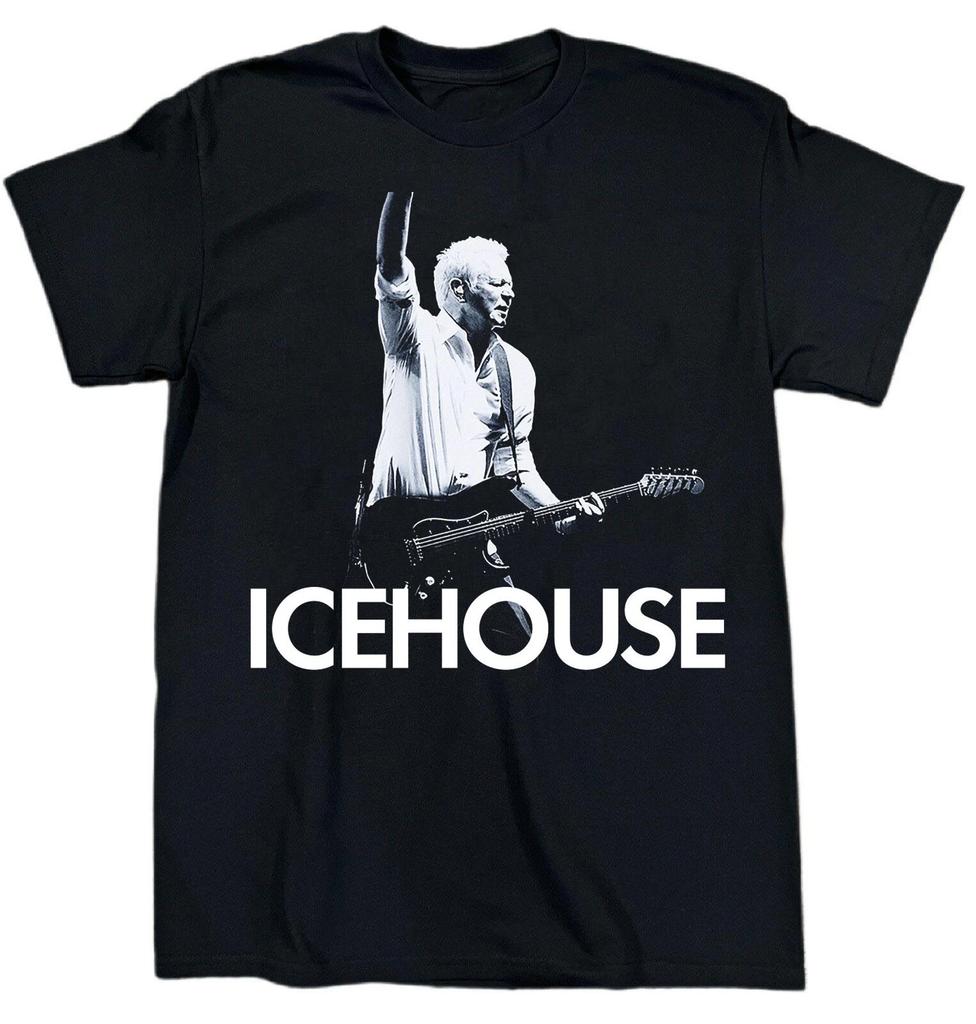 Vtg Icehouse Band Live In Tour Cotton Black Full Size Unisex Shirt TR541