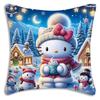 Кавайная Рождественская Наволочка Hello Kitty Мультяшная Декоративная Наволочка для Дивана Домашняя Печать Милая Наволочка