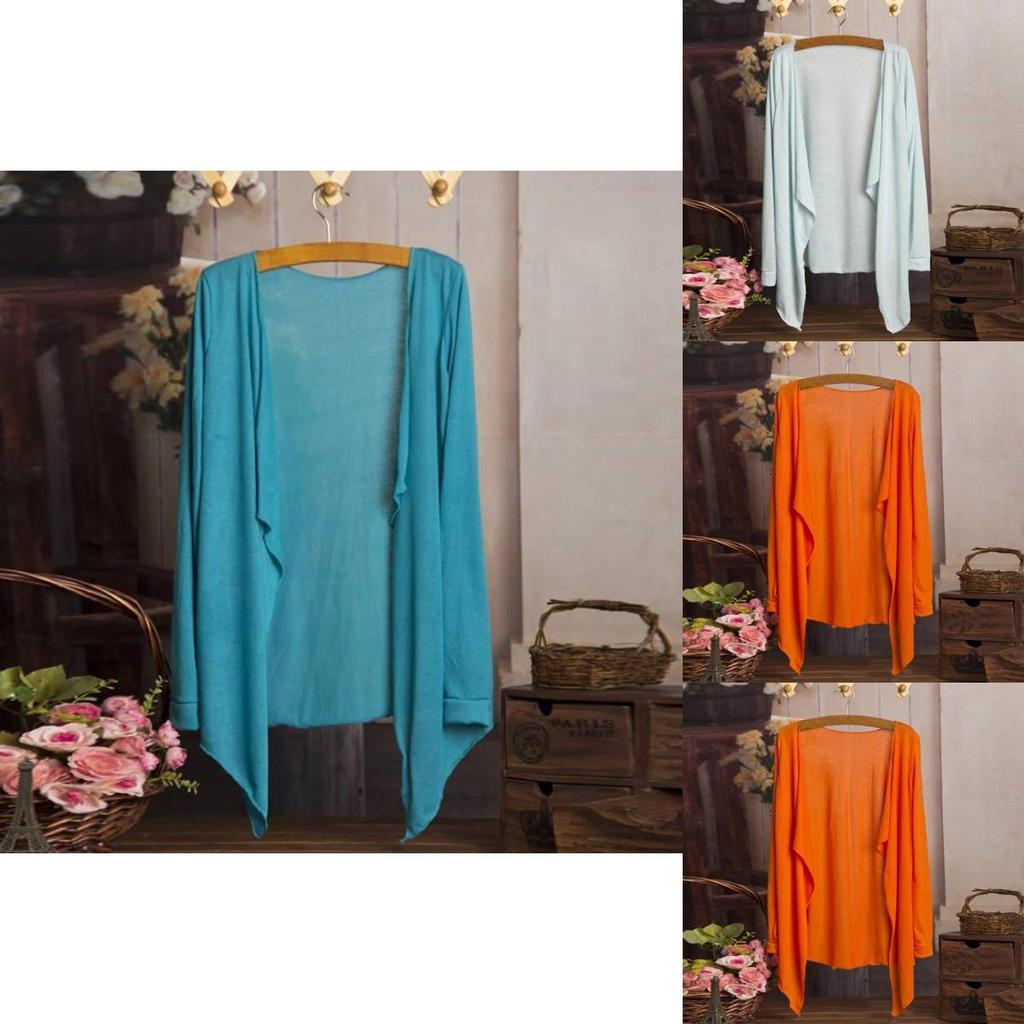 Elegant Korean Long Sleeve Sun Protection Shirt Lightweight Airy Cardigan For Women