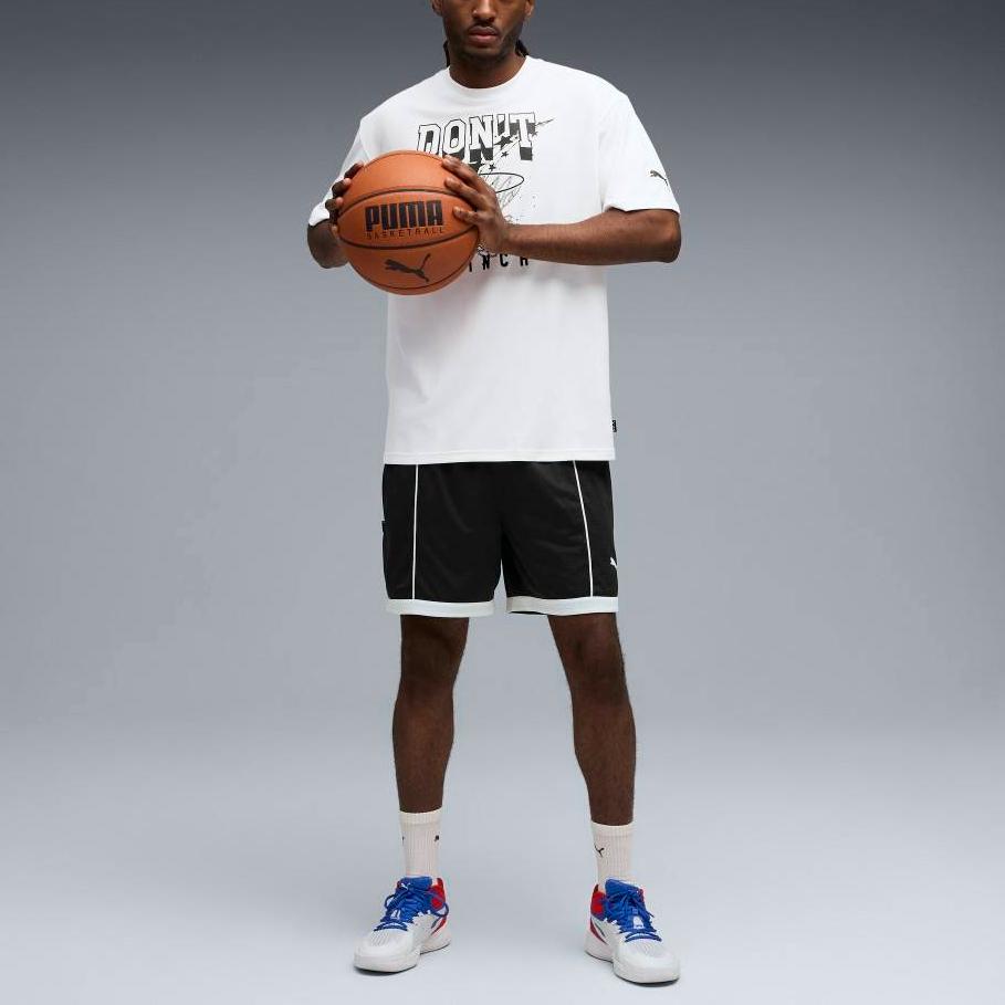 Puma Мужская футболка с круглым вырезом и принтом на баскетбольную тематику Hoopaverse SS25, свободного кроя, топы 632889-03