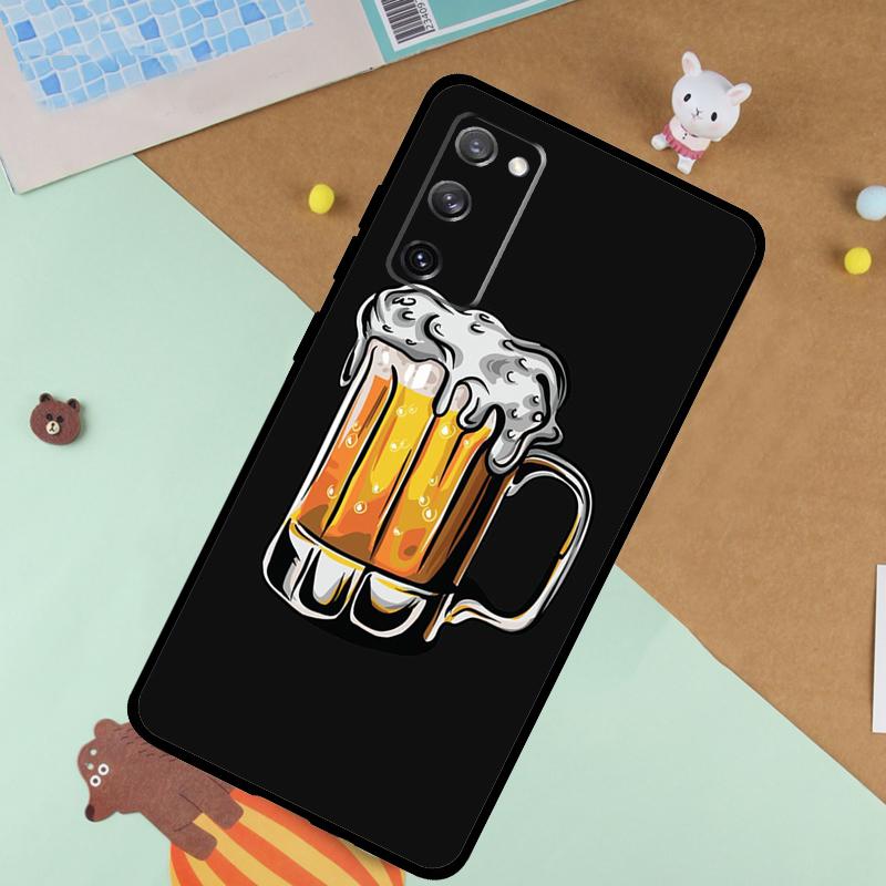 Мягкий чехол в виде пивной кружки для Samsung Galaxy S24 Ultra S9 S10 S20 S22 S21 Plus S23 FE S25 Ultra Чехол Funda