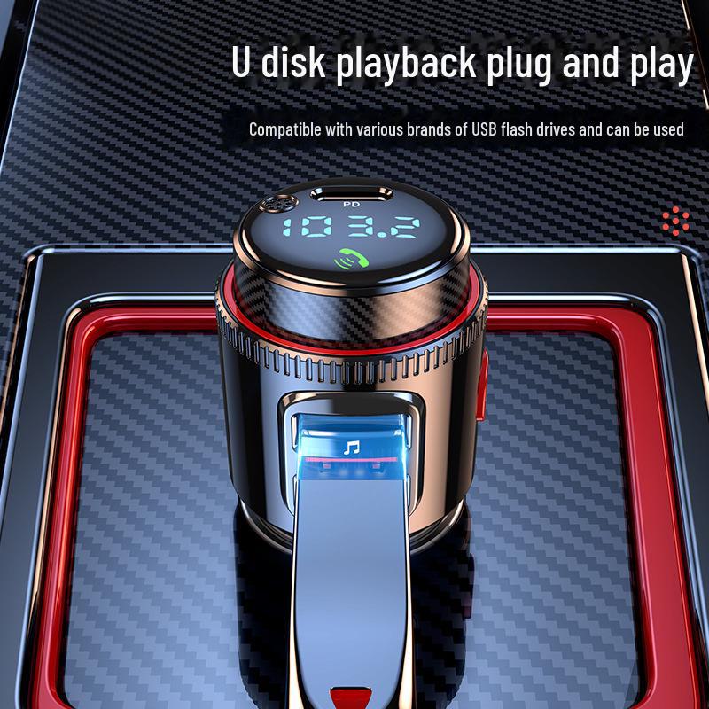 Автомобильный MP3-плеер T23 Bluetooth и FM-передатчик с многофункциональным гнездом прикуривателя