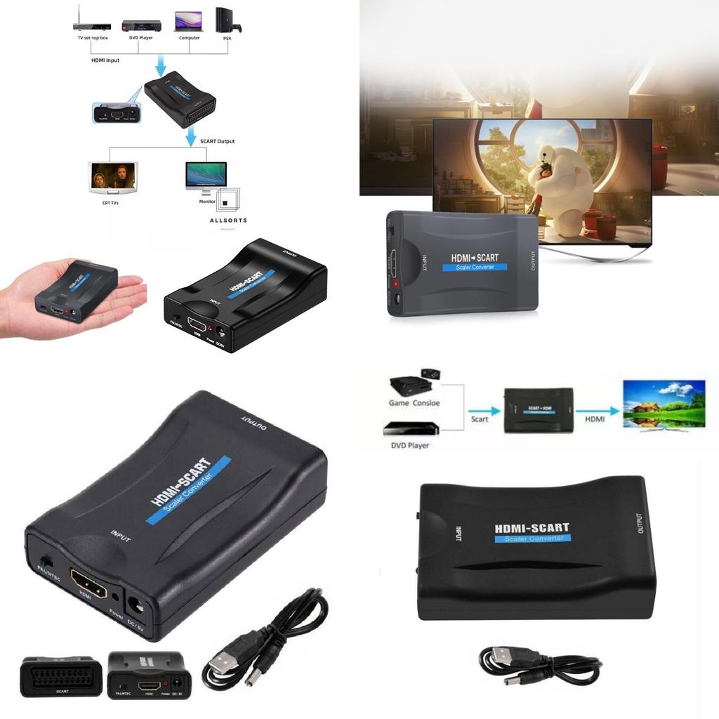 Конвертер HDMI в SCART высокой четкости для кристально чистого видео качества 1080p и универсальной совместимости