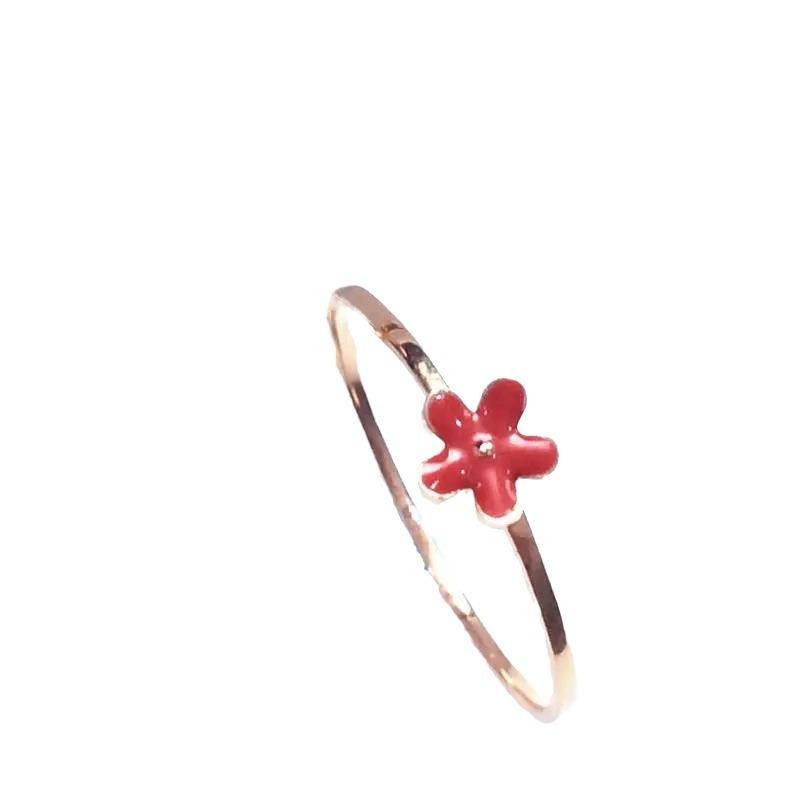 585 Russian Purple Gold Fairy Flower Ring Rose Gold Plated Simple Exquisite Fashion Live Ring
