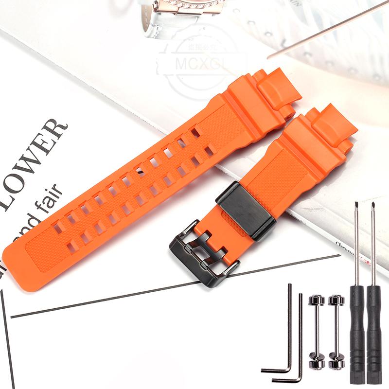 Смоляной ремешок Подходит для Casio G-shock GW-4000 GA-1000 GW-A1000 GW-A1100 G-1400 Цветной Резиновый Водонепроницаемый Часы Цепочка Аксессуары