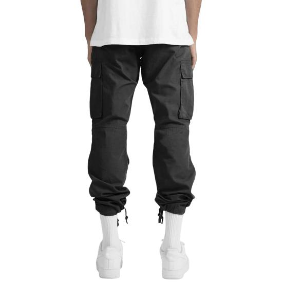 Men Cargo Pants Drawstring Waist Casual Trousers Multi-Pocket Loose Joggers Athletic Trousers for Daily Wear Exercise Street