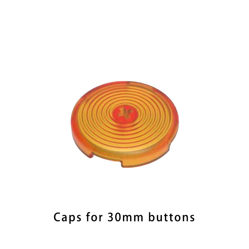 Pack of 15 Replacement Hitbox Button Caps for Punk Workshop Mechanical Push Buttons, MX Switch Caps, and Kailh Switch Caps (Orange, 2 for 30mm + 13