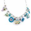 [H8988] — Дизайнерское колье «So British» бирюзово-зеленого цвета