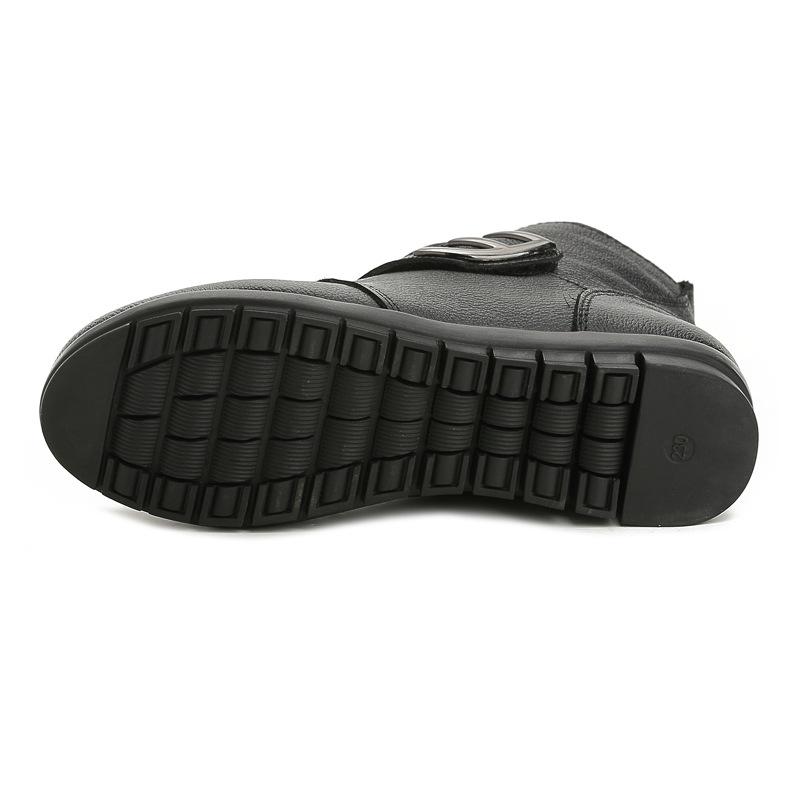 Модные женские ботильоны из натуральной кожи на плоской подошве, зимняя обувь, женские теплые нескользящие черные коричневые женские ботинки 887