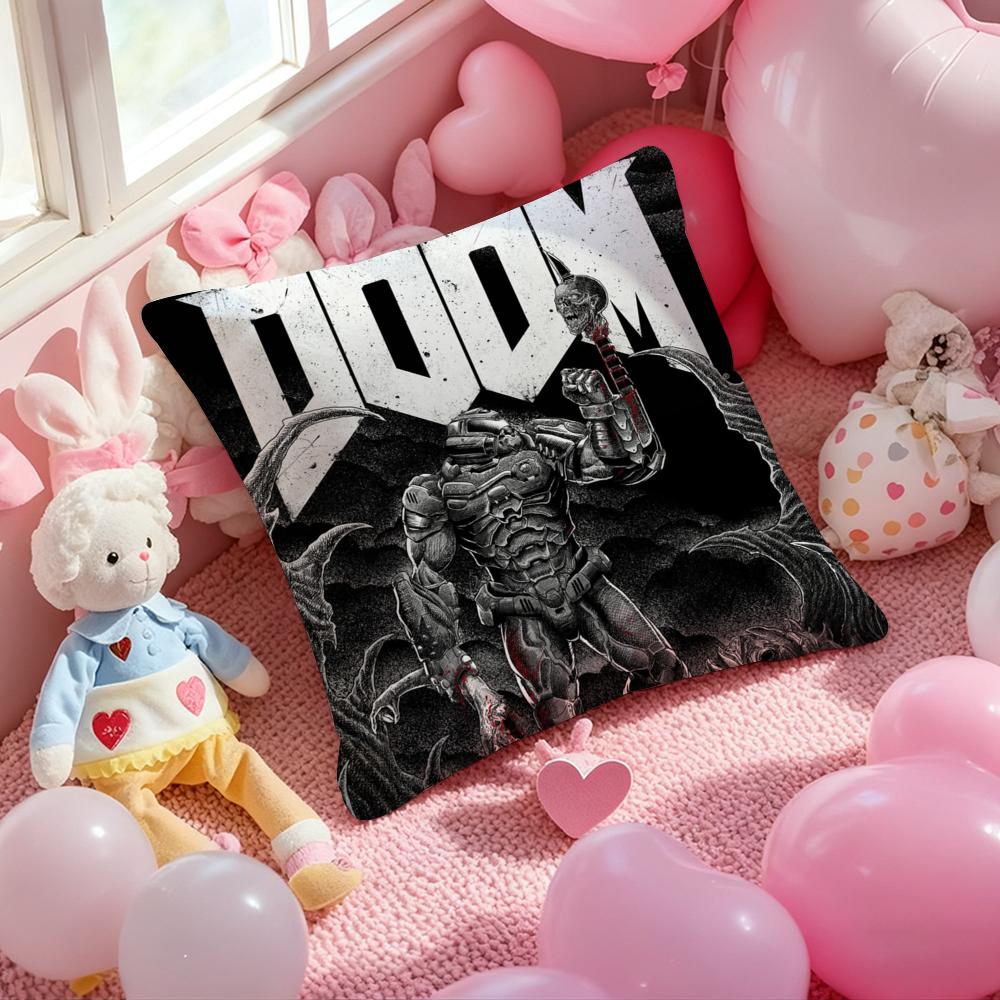 D-Doom E-Eternal Крутой Игровой Чехол на Подушку с Принтом Наволочка для Гостиной Дивана и Декора Спальни