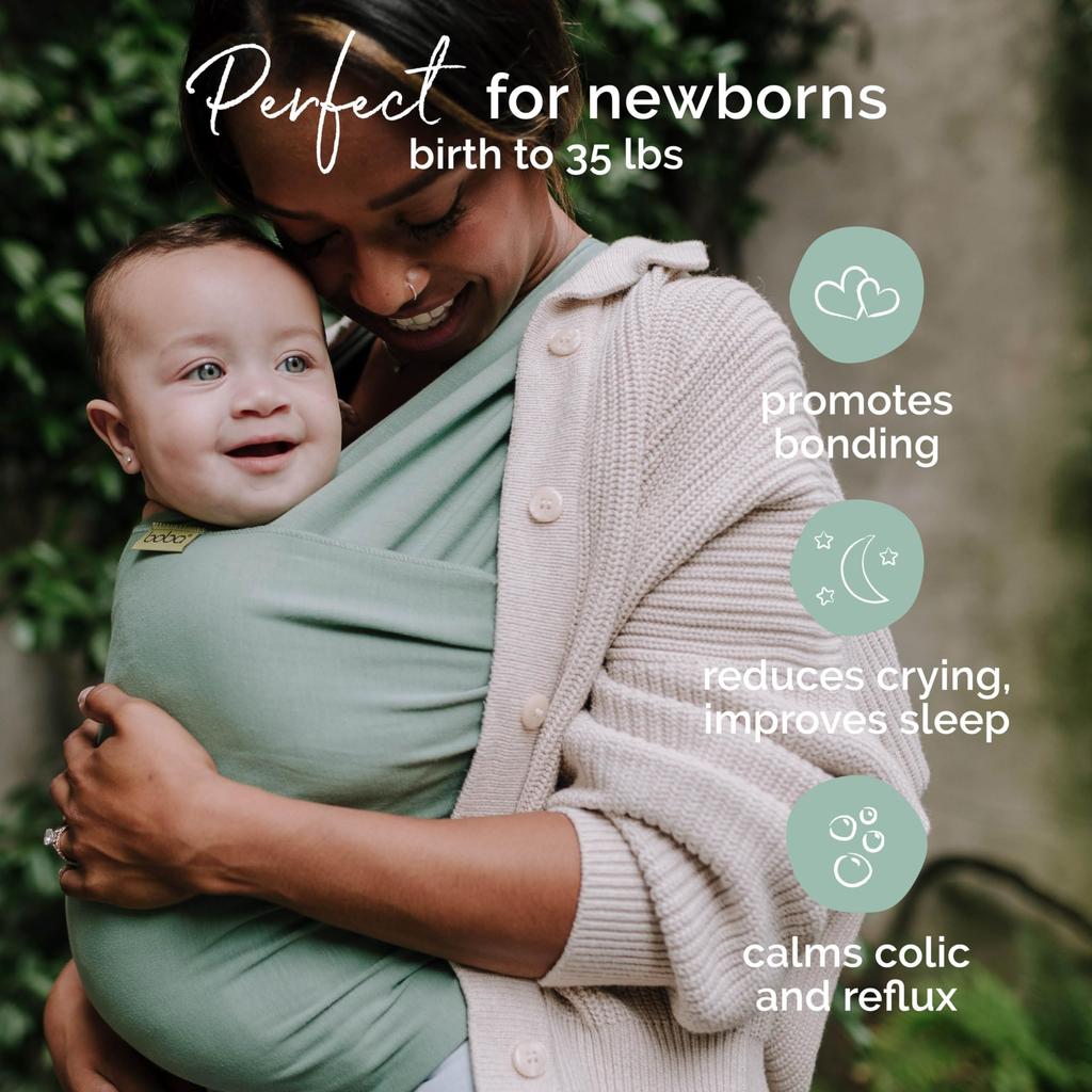 Слинг-переноска Boba Wrap Baby Carrier Японский [Официальный дистрибьютор] (Зеленый шалфей)