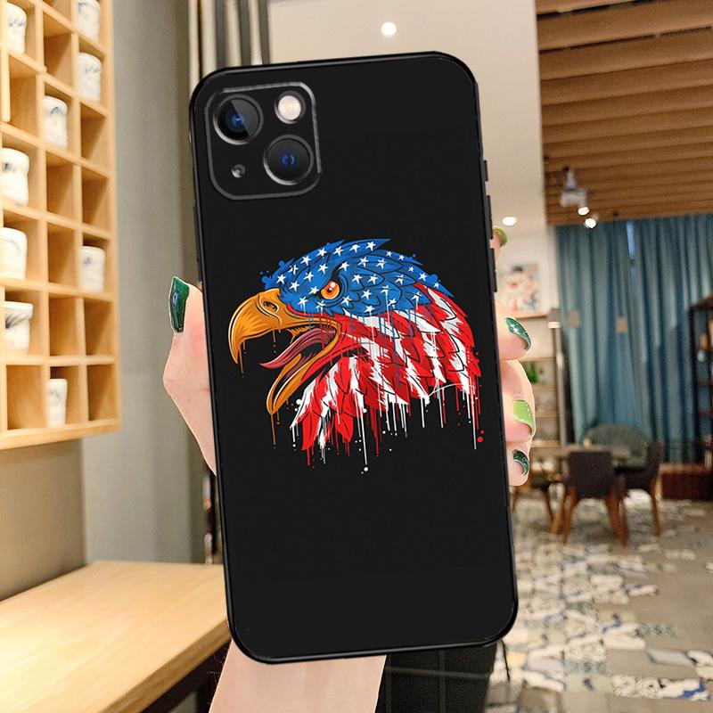 Американский флаг США Орел Чехол для телефона для iPhone 14 Pro Max 17 Air 16 15 11 12 13 Pro Max mini 15 16 Plus 16e