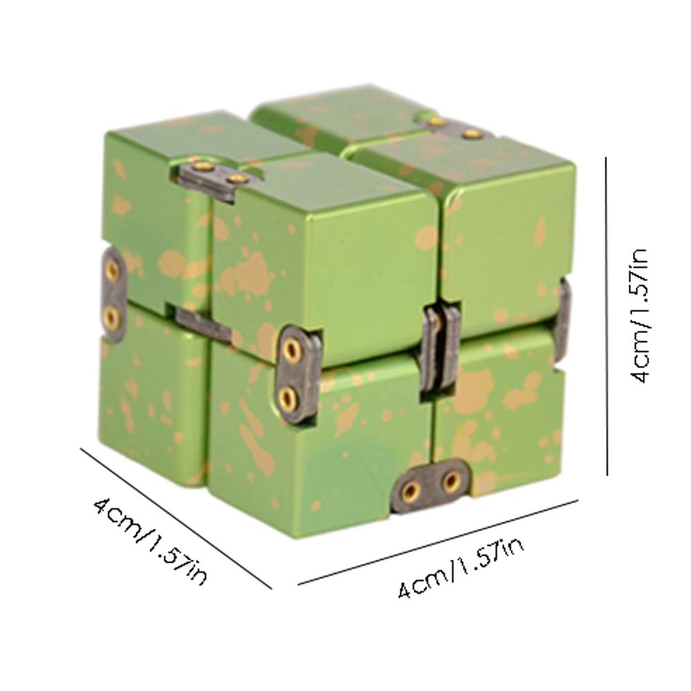 Алюминиевый кубик бесконечности, игрушка-фиджет для взрослых и детей, для офиса, учебы, релаксации, снятия стресса или уменьшения тревоги