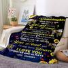 1pc Granddaughter Love Quotes Blanket Lightweight Flannel Blanket Throw Blanket For Sofa, Bed, Travel, Camping, Livingroom, Office, Couch, Chair, And
