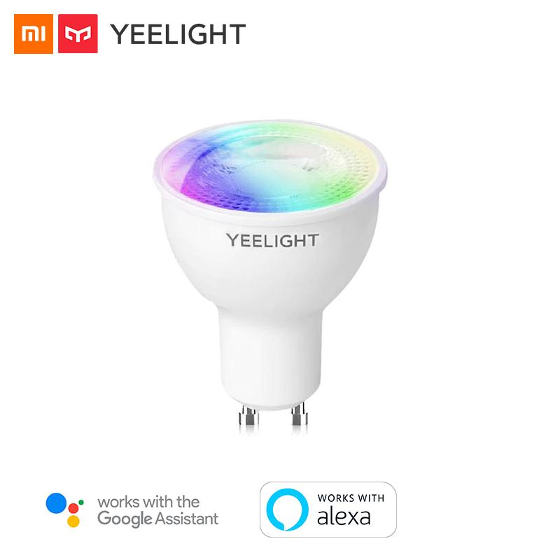 Xiaomi Умная светодиодная лампа Yeelight GU10, красочная W1, приложение для синхронизации музыки и игр, голосовое управление, энергосберегающий свет, длительный срок службы