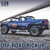 1:24 Hummer EV Pickup Alloy New Energy Car Model Cast Metal Off-road Vehicle Car Model Simulation Sound and Light Children's Gift Convertible Pickup