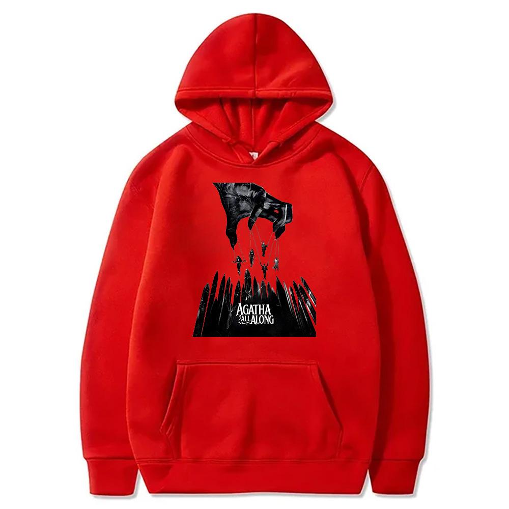 Толстовки Agatha All Along Revenge Is A Witch Black and White Version Hoodies Новые популярные тенденции Пуловеры Женская мужская одежда