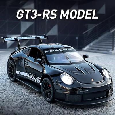 1:36 игрушечных моделей автомобилей Porsche 911 GT3 RS Super Racing Car, литые под давлением миниатюрные коллекционные автомобили, украшения, подарок, подходит для детей и мальчиков