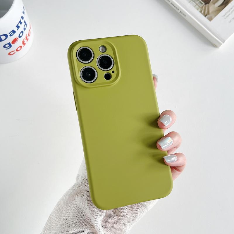 Для iPhone 16 15 Pro Max 14 Pro 13 12 11 чехол однотонный жидкий силиконовый тонкий защитный объектив мягкий матовый противоударный для Magsafe Magnetic Phone Cover