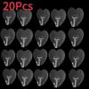 Shape Heart Transparent Hooks Non Punching Plastic Love Hangers Holder Self Adhesive Key Towel Multi-Purpose Hooks Storage Rack