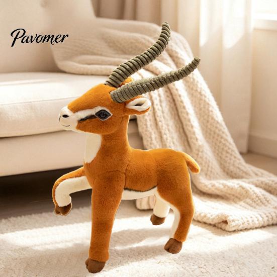 Adjustable Limb Stuffed Antelope Plush Tibetan Doll, Posable Toy, Cute Soft Animal Doll Cuddly Animal, Collectible Gift for Kids Home Decor Toy