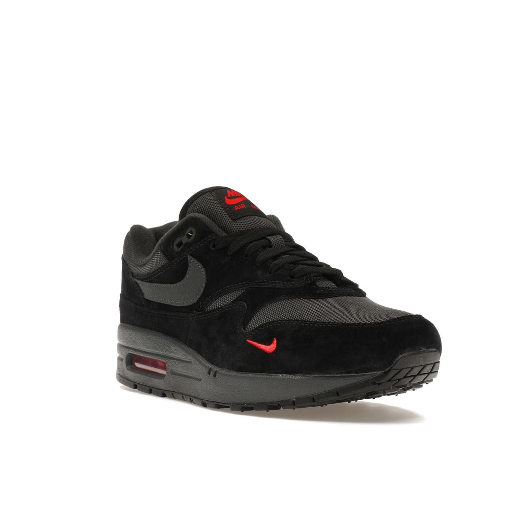 Nike Air Max 1 Black University Red Men Sneakers Anthracite FV6910-001