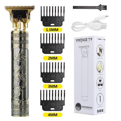 Ретро T9 электрическая беспроводная машина для стрижки волос профессиональный парикмахерский триммер для мужчин машинка для стрижки бритвы для бороды