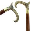 Handmade Victorian Walking Stick Cane, Brass Handle Cane Beautiful, Three Folding Walking Cane For Health Care Camping Turing,