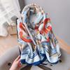 2024 Four Seasons Universal Thin Cotton And Hemp Sunscreen Silk Scarf Shawl Dual Purpose External Air Conditioning Room Neck Protection