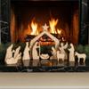 Mini Nativity Scene Decorations Wooden Christmas Table Centerpiece Indoor Holiday