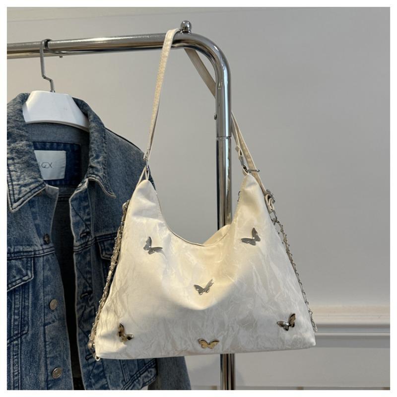 Fashion Butterfly Decoration Personalized Shoulder Bag Women's Large-capacity Casual Versatile Messenger Bag Multi-functional Commuter Backpack